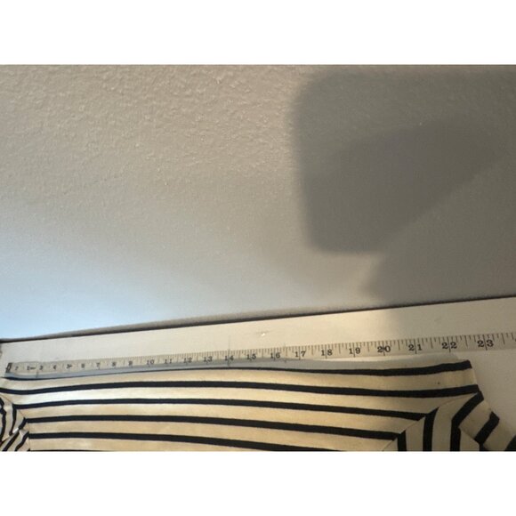 Nili Lotan for Target Womens Top XL Beige/Black Striped Classic Beachy Nautical - Picture 6 of 10